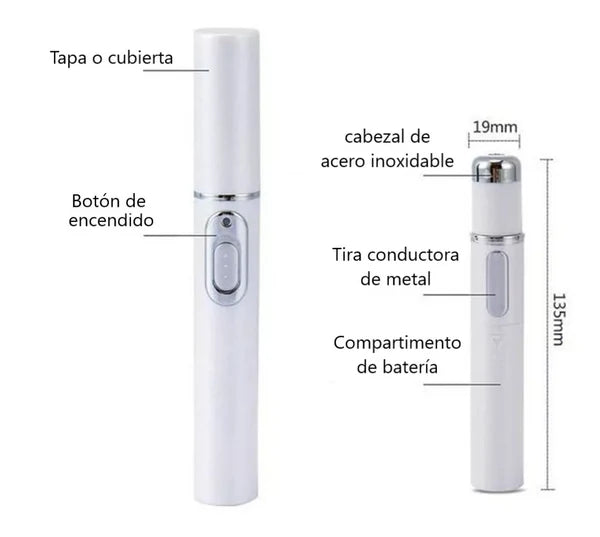 Máquina facial de luz azul: tratamiento médico con lápiz láser para eliminar el acné y las arrugas